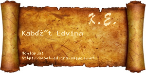 Kabát Edvina névjegykártya